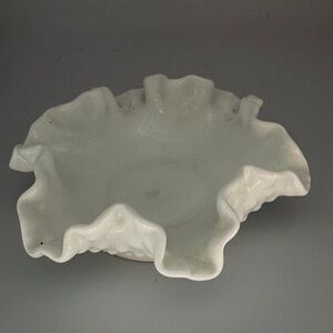 Elegant Fenton Hobnail White Milk Glass Candy Dish